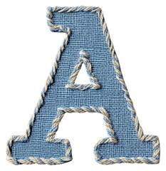 Sticker - PNG Alphabet A embroidery pattern text.