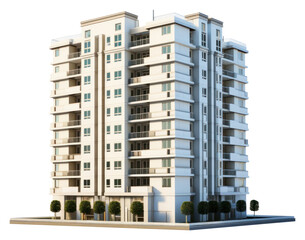 Sticker - PNG  Residential building architecture city white background.