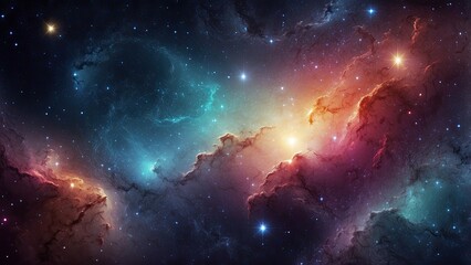 space background with realistic nebula and shining stars. colorful cosmos with stardust and milky wa