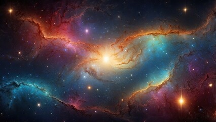 space background with realistic nebula and shining stars. colorful cosmos with stardust and milky wa