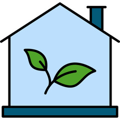 Sticker - Eco House Icon