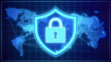 digital animation of global security system