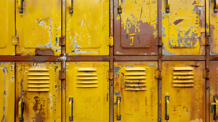 Wall Mural - A high school locker wall background, full frame