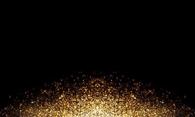 Wall Mural - Round Gold Glitter Background