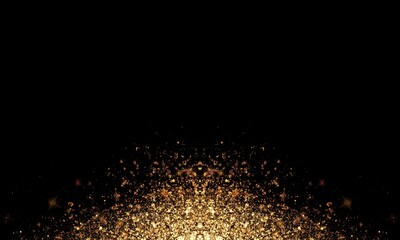 Wall Mural - Round Gold Glitter Background