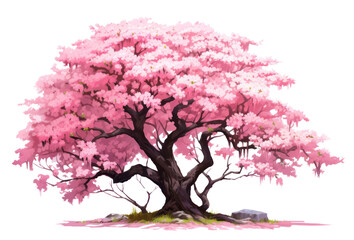 Poster - PNG Sakura tree blossom flower plant.