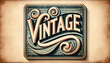 © ChristacilinCreative - A stylish vintage sign with the word 'VINTAGE' in large, elegant, retro font
