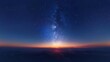 © Bijac - beautiful dark blue sky with milky way and stars at sunset seamless hdri panorama for game development