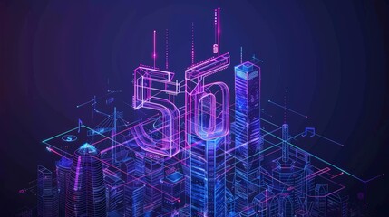 Create an infographic on the impact of 5G technology on communication and connectivity. Explain how it enhances speed, reduces latency, and supports the growth of smart cities.