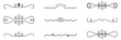© ShafiqGFX - Set of hand drawn ornament text dividers vector line border. Lines, borders, underline pencil strokes, Doodle design dividers.