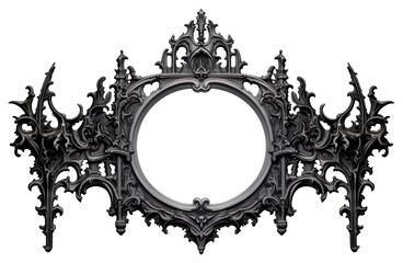 Wall Mural - png gothic architectural decorative frame black architecture monochrome.