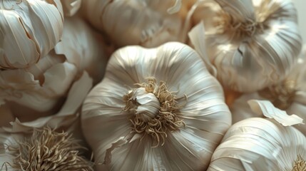 A detailed view of garlic