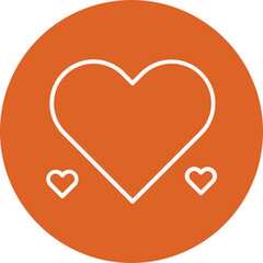 Sticker - Heart line circle icon