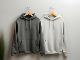 Premium Hoodie mockup, fashionable hoodie on hanger, Clothing mockup, apparel hoodie mockup