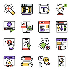 Poster - Set of Ui Flat Icons

