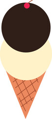 Wall Mural - ice cream dessert illustration icon