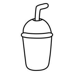 Sticker - An editable design icon of takeaway drink 

