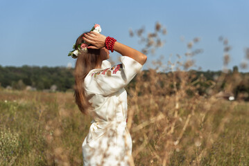 Young woman in Ukrainian nature