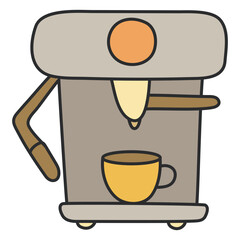 Canvas Print - Coffee maker icon, editable vector 

