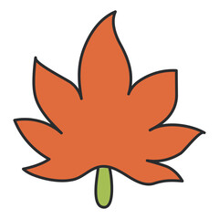 Poster - Editable design icon of maple leaf 

