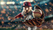 © Rivet Render - Stunning photo of a baseball player catching a baseball ball with a baseball glove