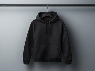 Premium Hoodie mockup, fashionable hoodie on hanger, Clothing mockup, apparel hoodie mockup