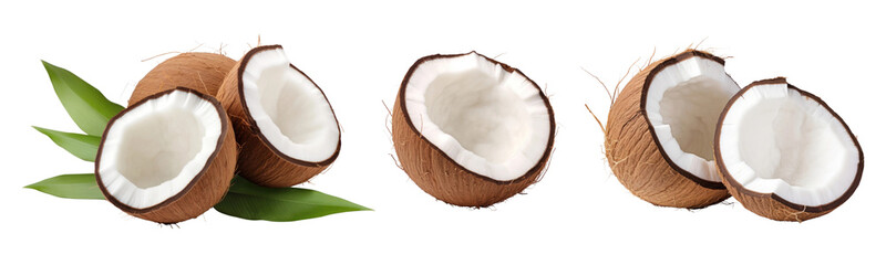 Wall Mural - Coconut png cut out element set