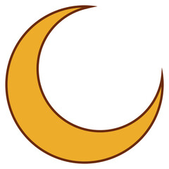 Canvas Print - crescent moon cartoon