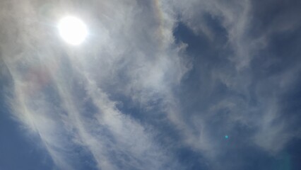 Wall Mural - blue sky with clouds