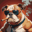 © Dagger505 - bulldog god father mafia boss vector design illustration for t-shirt print