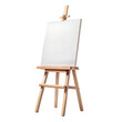 © GMZ - Empty canvas on a wooden easel in an art studio, ready for painting