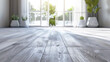 © Katerina Bond - Empty room with whitewashed grey laminate flooring, parquet boards and wall in the background. Sample of flooring for home, apartment, selective focus.