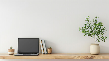 laptop on the table