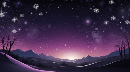 Wall Mural - Beautiful winter illustration