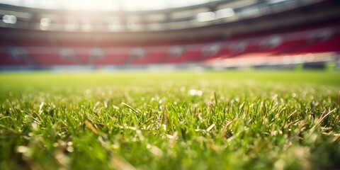 Wall Mural - A Daytime Stadium with Blurred Background. Concept Photography, Sports, Stadium, Daytime, Blurred Background