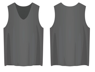 Canvas Print - Male sleeveless t shirt. vector