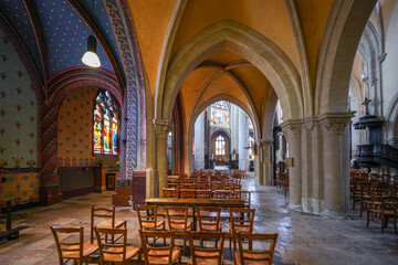 Sticker - Side chapel of the church of Sainte-Marie-Madeleine of Montargis in the French department of Loiret in Burgundy, France