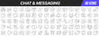 © stas111 - Chat and messaging line icons collection. Big UI icon set in a flat design. Thin outline icons pack. Vector illustration EPS10