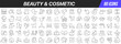 © stas111 - Beauty and cosmetic line icons collection. Big UI icon set in a flat design. Thin outline icons pack. Vector illustration EPS10