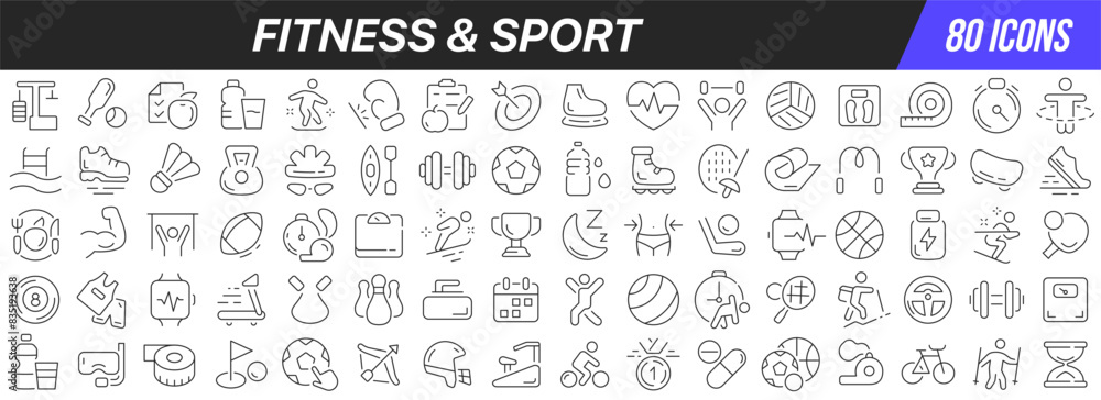 Fitness And Sport Line Icons Collection Big UI Icon Set In A Flat fitness-and-sport-line-icons-collection-big-ui-icon-set-in-a-flat