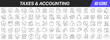 © stas111 - Taxes and accounting line icons collection. Big UI icon set in a flat design. Thin outline icons pack. Vector illustration EPS10