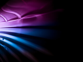 Wall Mural - light reflections in dark pink and blue for a magical abstract background.