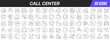 © stas111 - Call center line icons collection. Big UI icon set in a flat design. Thin outline icons pack. Vector illustration EPS10