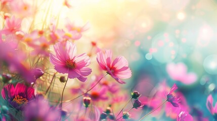 Poster - Beautiful spring summer bright natural background w