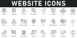 © Icon Zilla - Website Icons vector illustration with thin line editable stroke contains web design, content, user experience, seo, homepage, e-commerce, internet, sitemap, server, blog, development, user interface