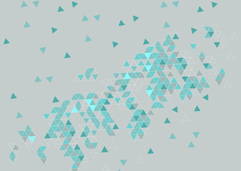 Poster - Abstract geometric  triangles on gray background