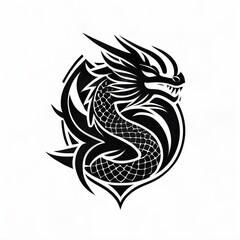 Wall Mural - dragon vector design. chinese new year shio. logo gaming. icon apps. tatto art. simple desain. minimalist. symbol. animal character. cool. wallpaper. 4k. 8k. ai