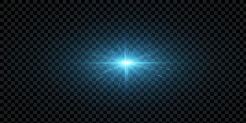 Wall Mural - horizontal bursts of exploding star. bright light rays. flare, light and spark.
