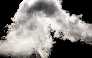 Wall Mural - Smoke isolated on black background