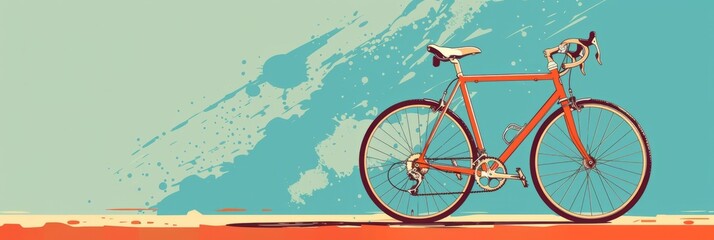 Wall Mural - bicycle vector background with space area for text